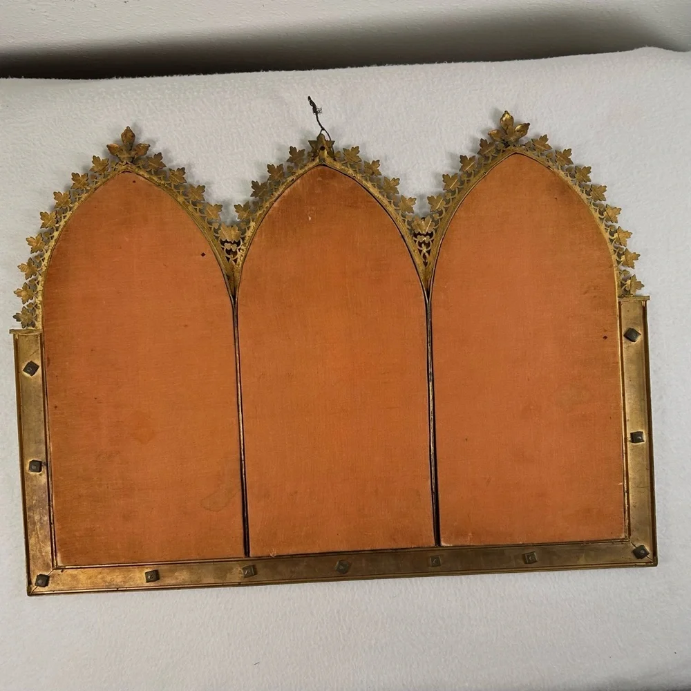 Large Shiviti Plaque Art Judaica Mirror Wall Decor Ornate Spiritual Vintage